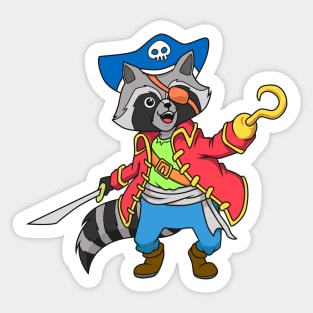 Captain Raccoon - Pirate Raccoon Sticker